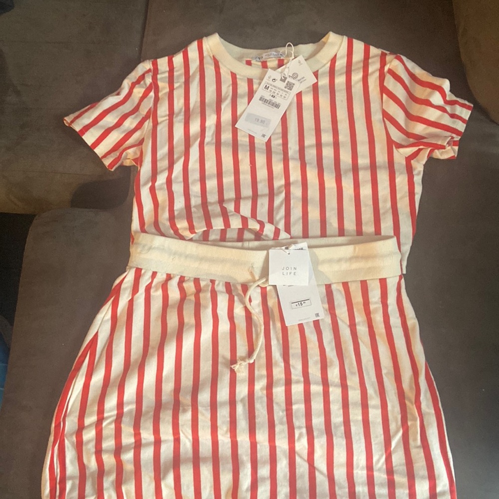 Orange and cream set by Zara